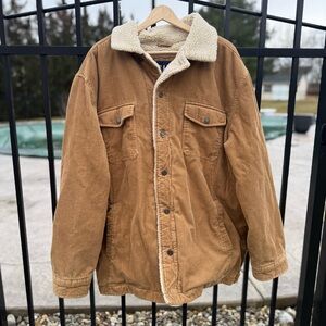 Vintage Y2K GAP Brown Corduroy Sherpa-Lined Jacket